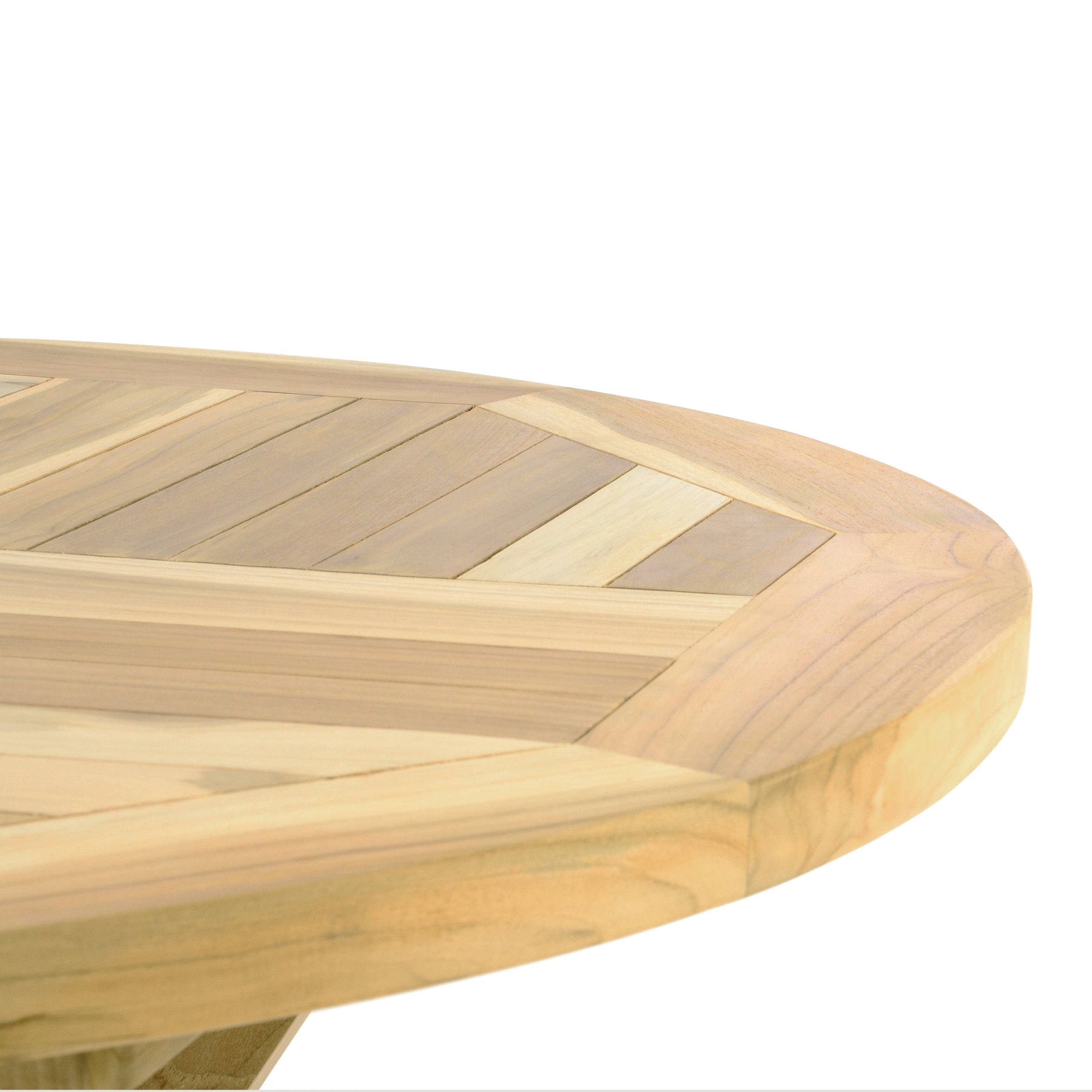 Divero klappbarer Gartentisch Frontera aus Holz Teak, unbehandelt | Massiv und wetterfest