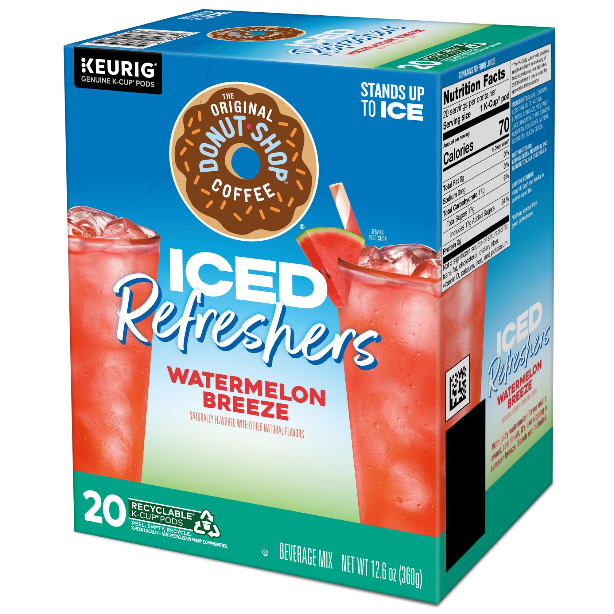 Amazon.com : The Original Donut Shop Iced Refreshers, Watermelon