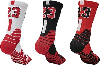 Men Basketball Socks For Women 3 Pairs Athletic Running Sock Sports Fan Gifts