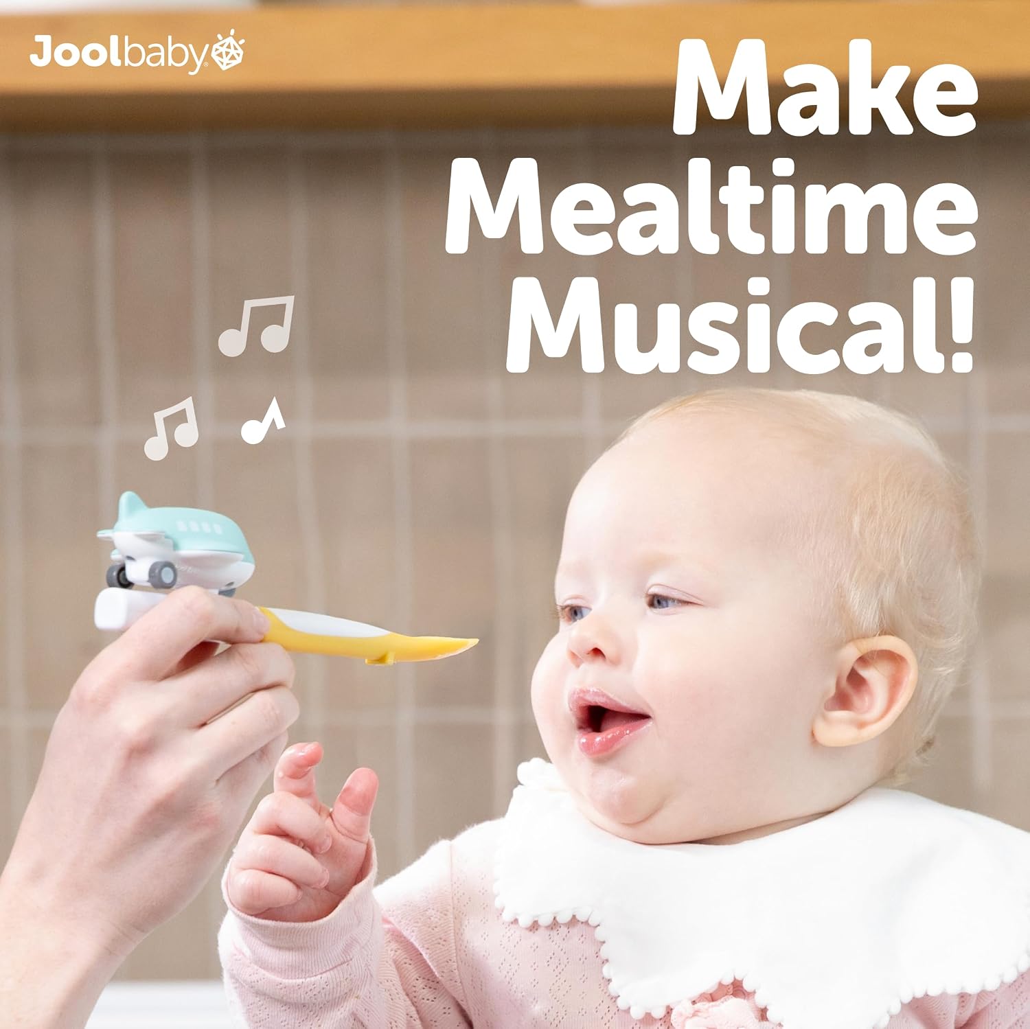 Jool Baby Musical Baby Spoons, 3 Spoons + Plane with Fun Sounds - Multi-Stage Spoon for Infant Feeding & Training Babies 6+ Months to Self-Feed