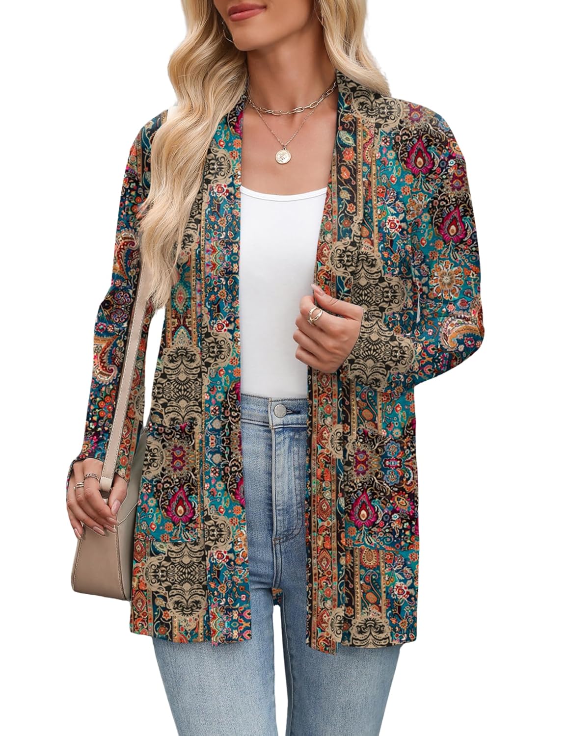 Zeagoo Womens Lightweight Cardigan Sweaters Open Front Long Sleeve Casual Loose Thin Cardigans with Pockets 2025