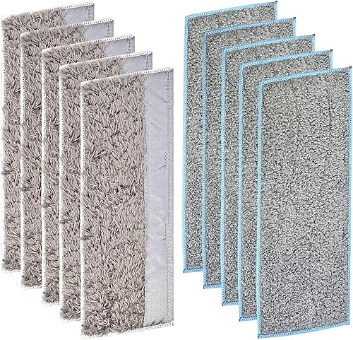 Piezas de almohadillas de trapeador de repuesto, 5 almohadillas húmedas, 5 almohadillas secas, paño de trapeador lavable para aspiradora iRobot