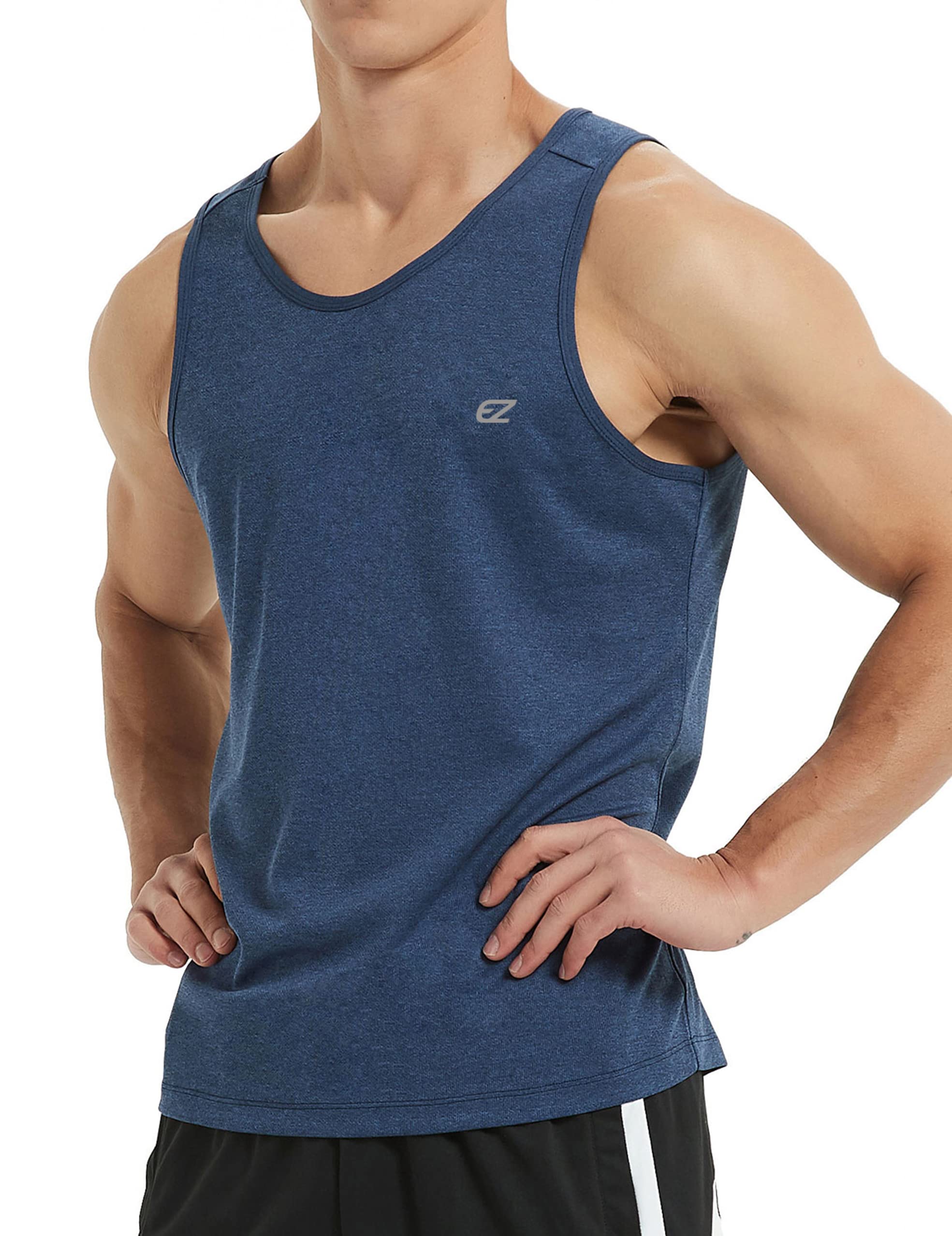 EZRUN Canotte da uomo ad asciugatura rapida, per allenamento, nuoto, spiaggia, senza maniche, per bodybuilding, palestra, allenamento fitness