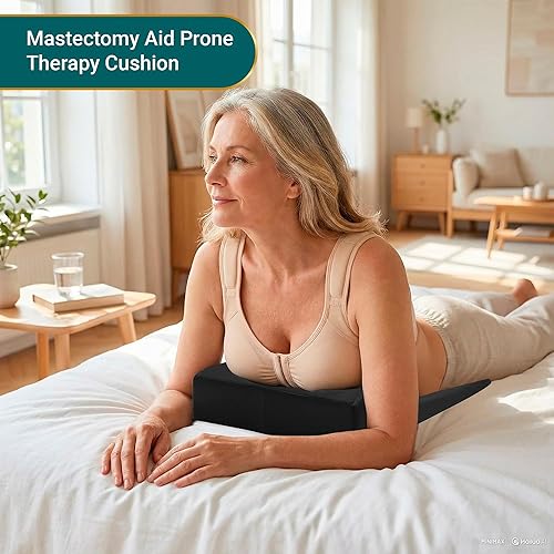 Miniatura 4 de EASY SPA Almohada médica de pecho para tamaños de busto más grandes (AA-C +) - Cojín de cuña para poscirugía, cojín de terapia propensa a