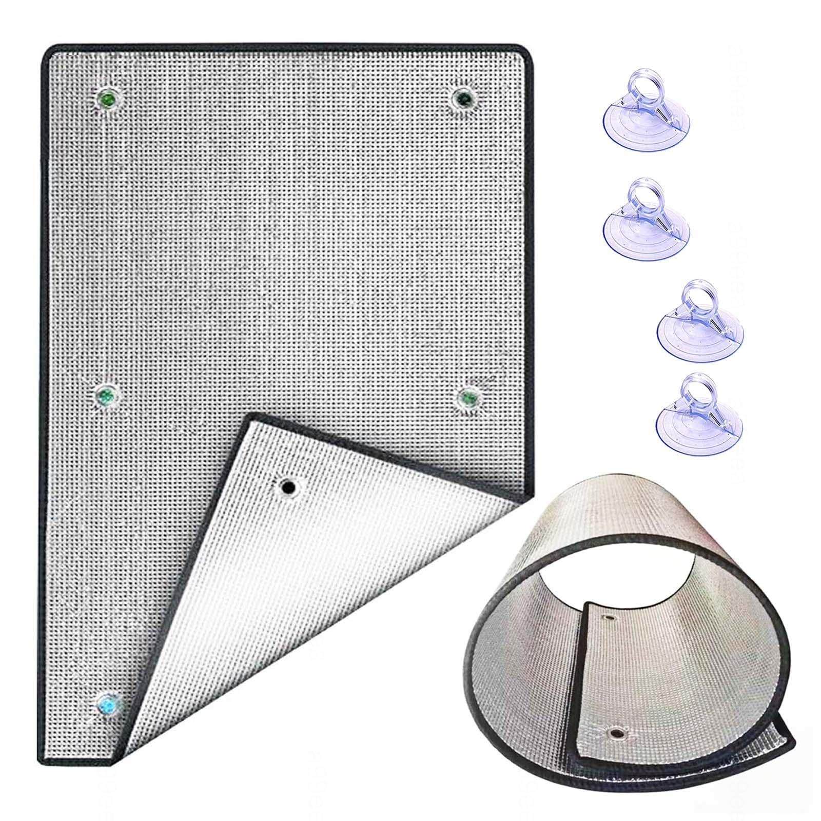 Película De Ventana Oscurecimiento,Película Aislante De Aluminio Doble,Silver-105x180cm/41x71in