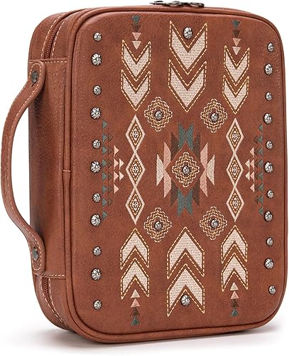 Miniatura 14 de Montana West - Fundas bordadas estilo occidental para la Biblia para mujeres y hombres, bolsa para llevar libros, bolsa de la iglesia, protector