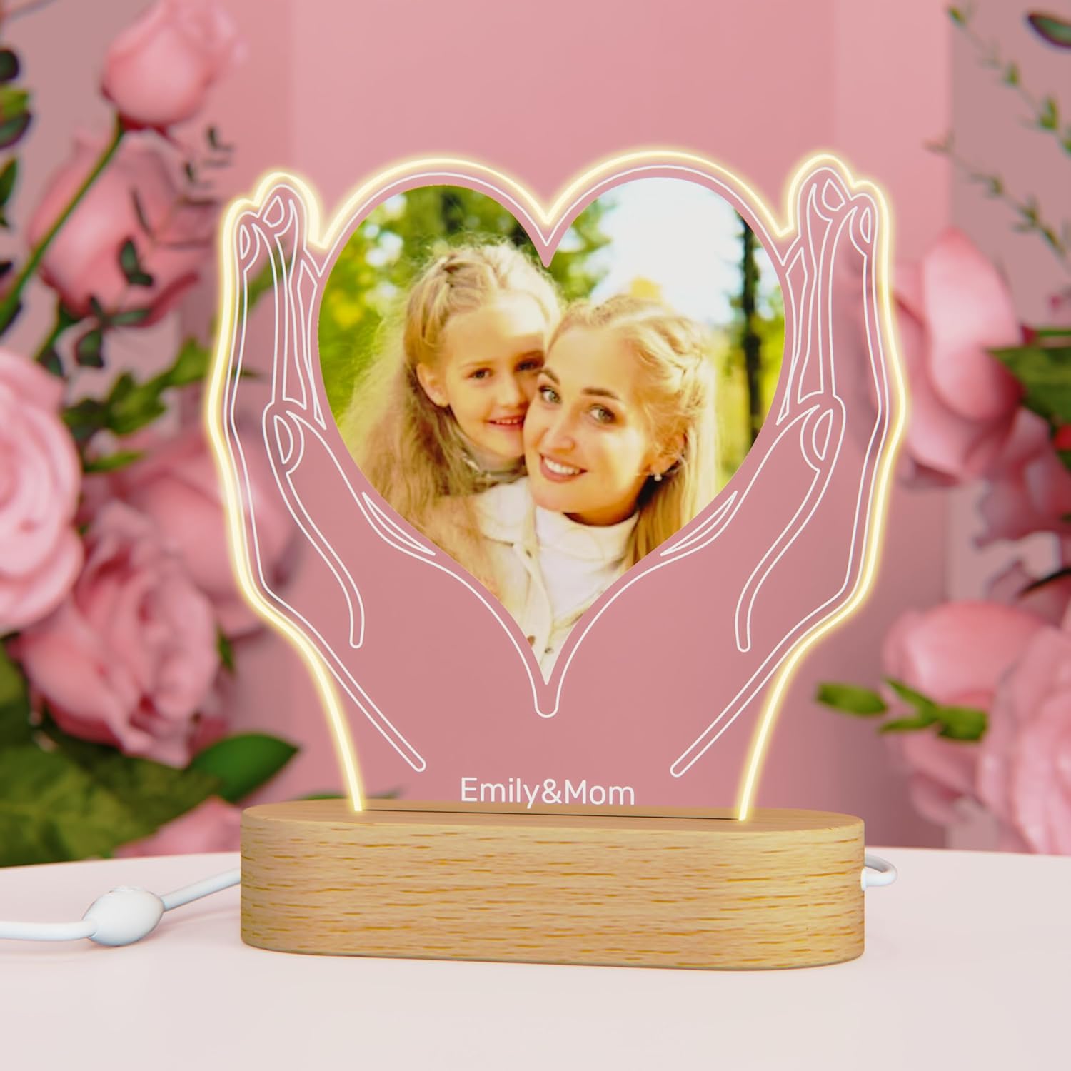 JIOJOG Custom Photo Gifts Personalized Night Light Picture