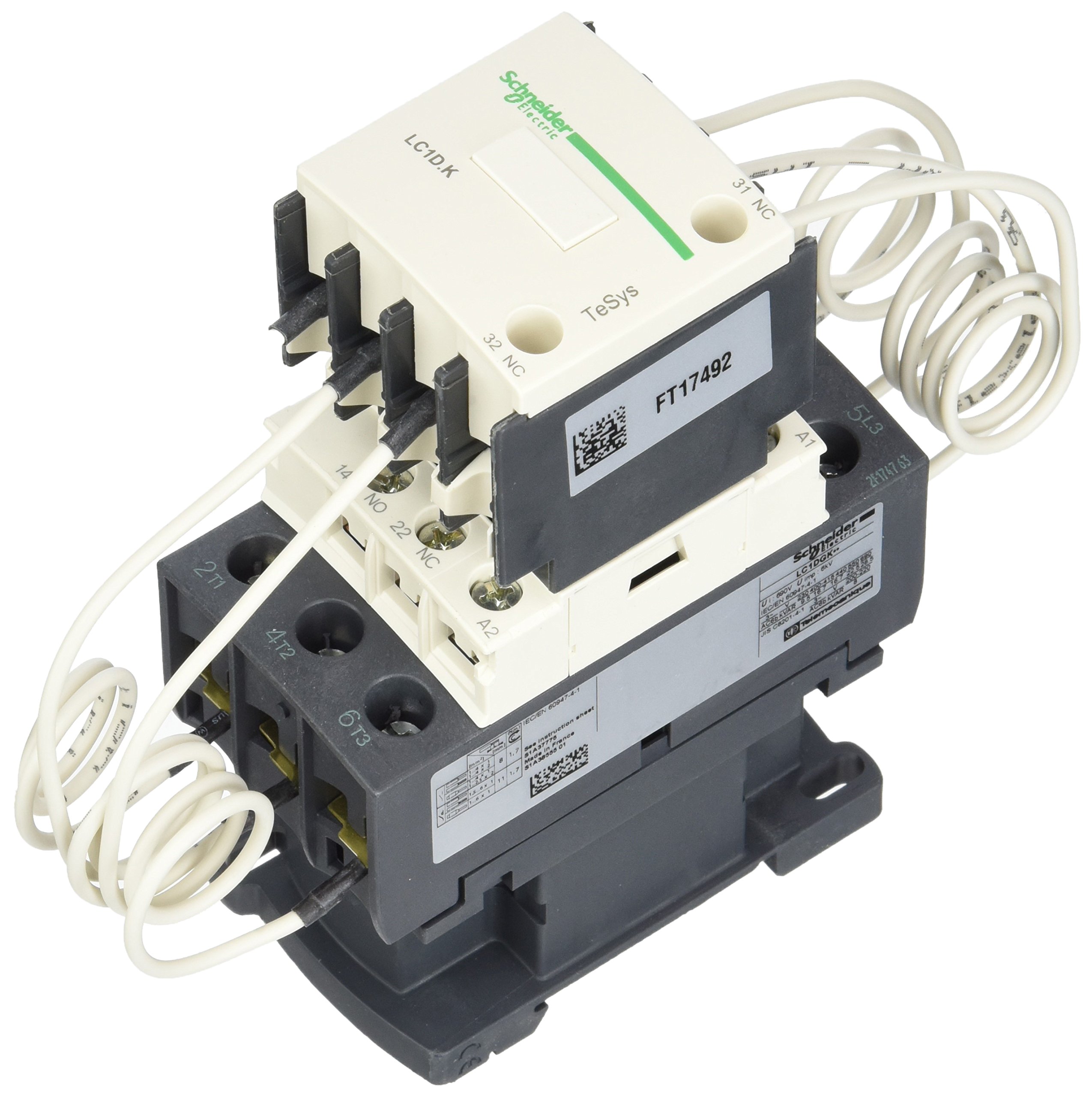 Contacteur 16kVAR 230V 1NO+2NC pour éliminer les pics de courant réactif