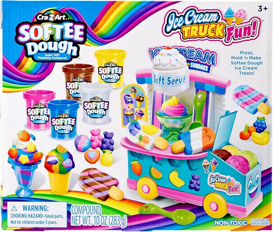 Amazon.com: Cra-Z-Art Softee Dough Ice Cream Truck Playset