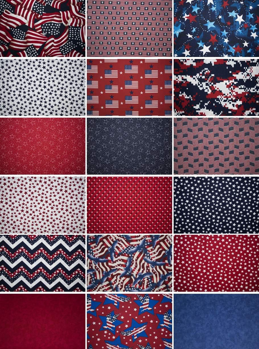 Made in USA Collection 40 Precut 2.5inch Quilting Fabric Strips BigaMart