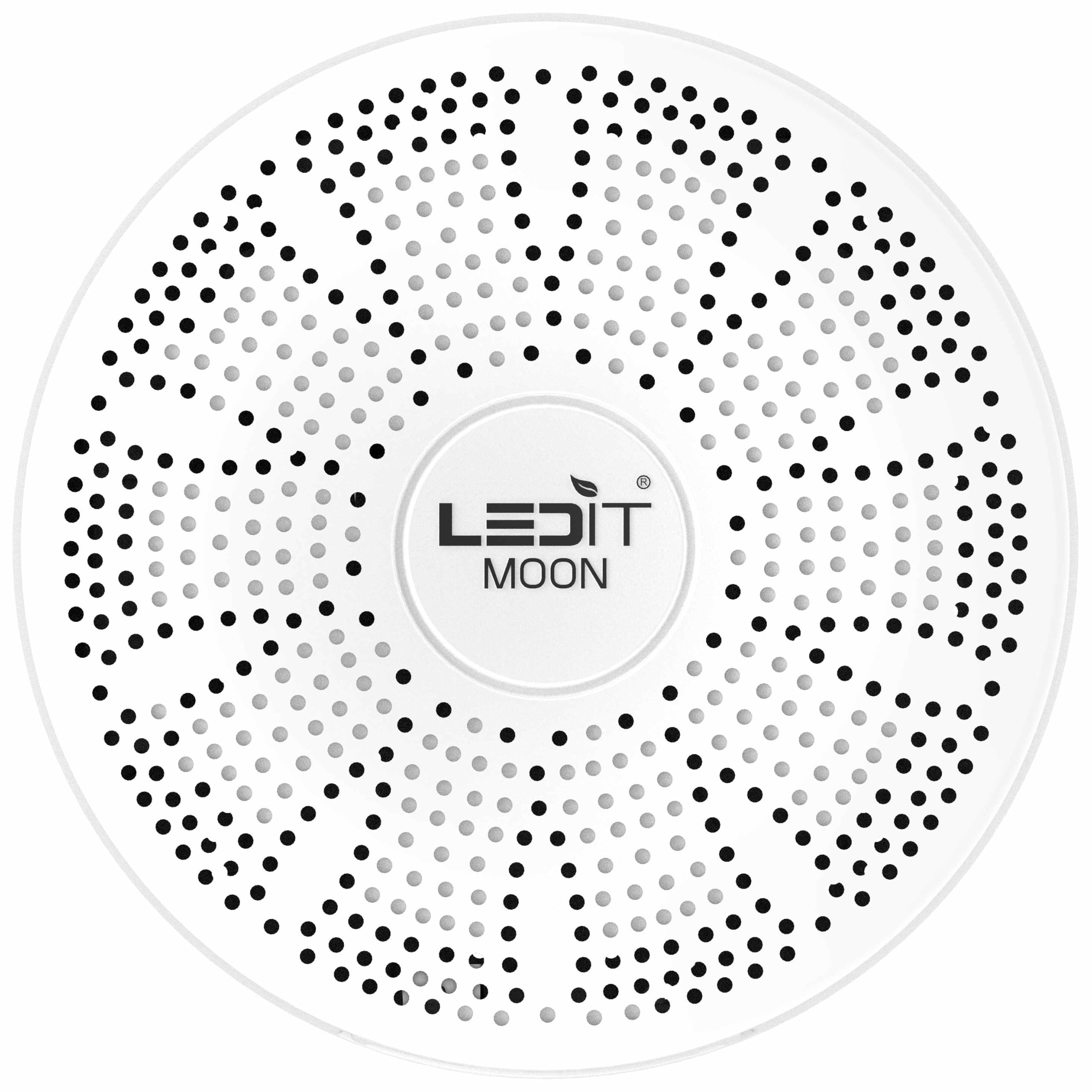 Ledit Moon - Purificador de aire para frigorífico y coche, generador de ozono 120 mg/h, recargable por USB, 3000 mAh, absorbe olores, diseñado en Italia, zapateros, armarios, bolsas de viaje, 3 ciclos
