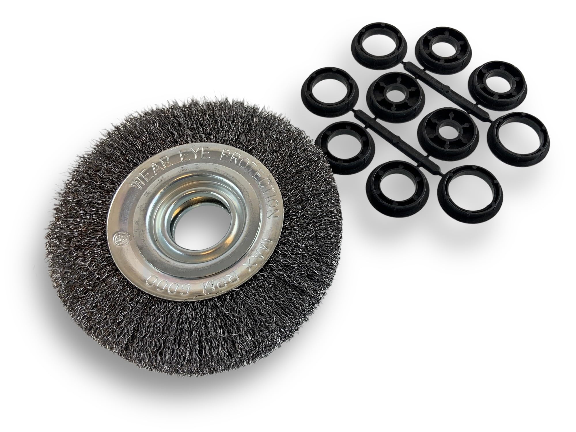 Kibros Brosse circulaire touret acier Ø 150 mm 3 rangs fil dur