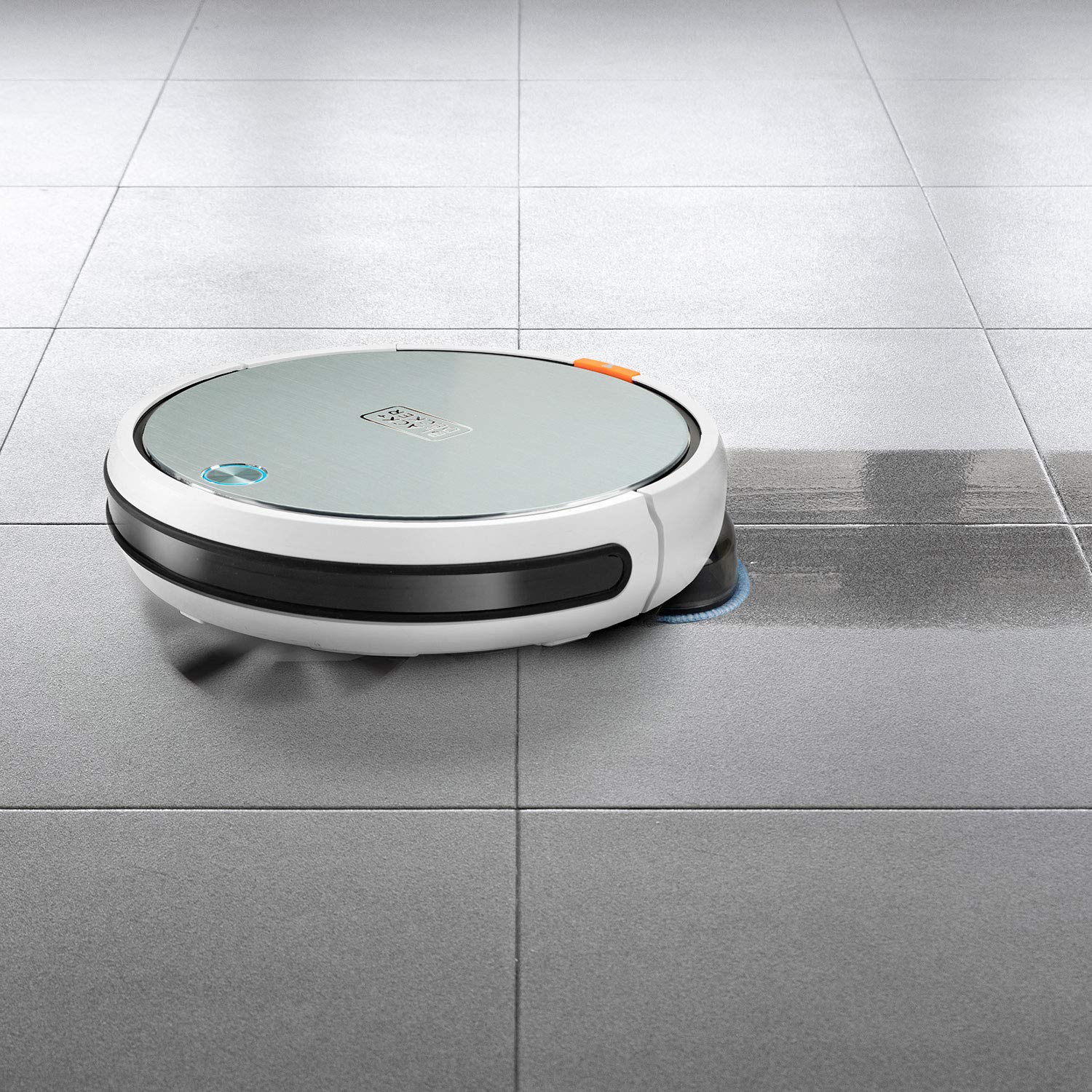 Black+Decker ES9480020B - Robot Aspirador 4 en 1, Aspira, Barre, Pasa la mopa y friega, 4 Modos de Limpieza, Navegación Inteligente, Programable, Sistema de filtrado Doble, Mando a Distancia, Blanco