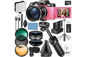 4K Pink Vlogging Camera