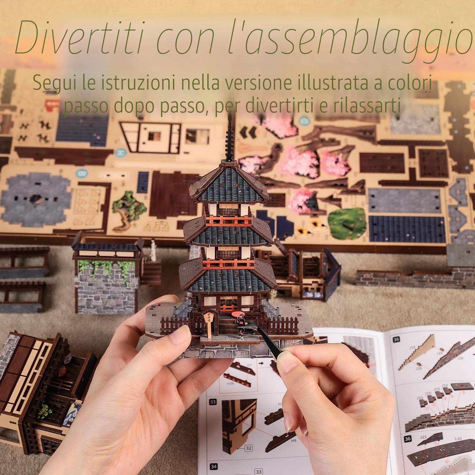 Cutefun Book Nook Kit – Kit di libreria Japanese 3D per adulti – Puzzle 3D decorativi per scaffali – Regalo perfetto per amanti dei libri dai 14 anni in su