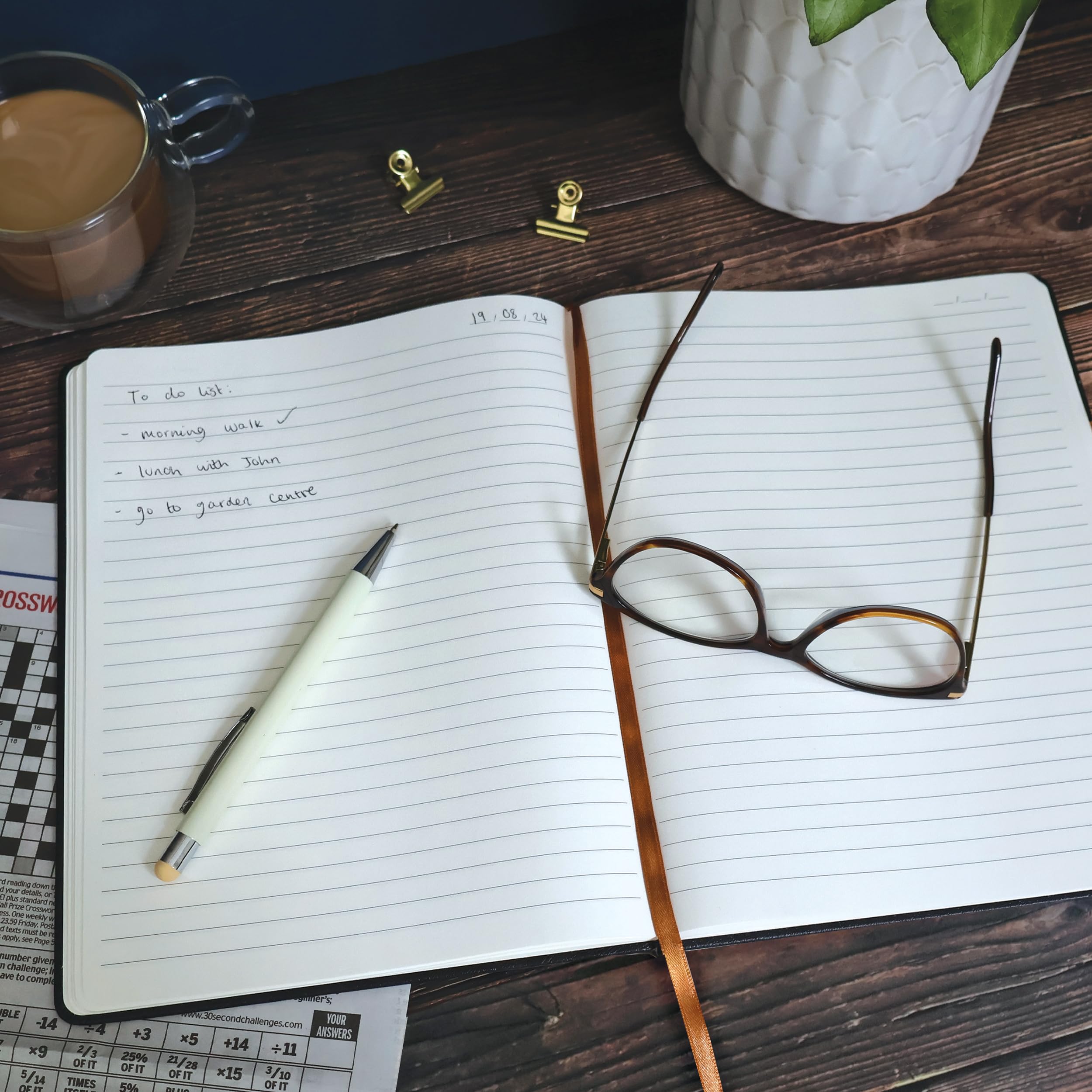 Robert Frederick Journal Notebook - Notes B5 Design, Black - Image 3