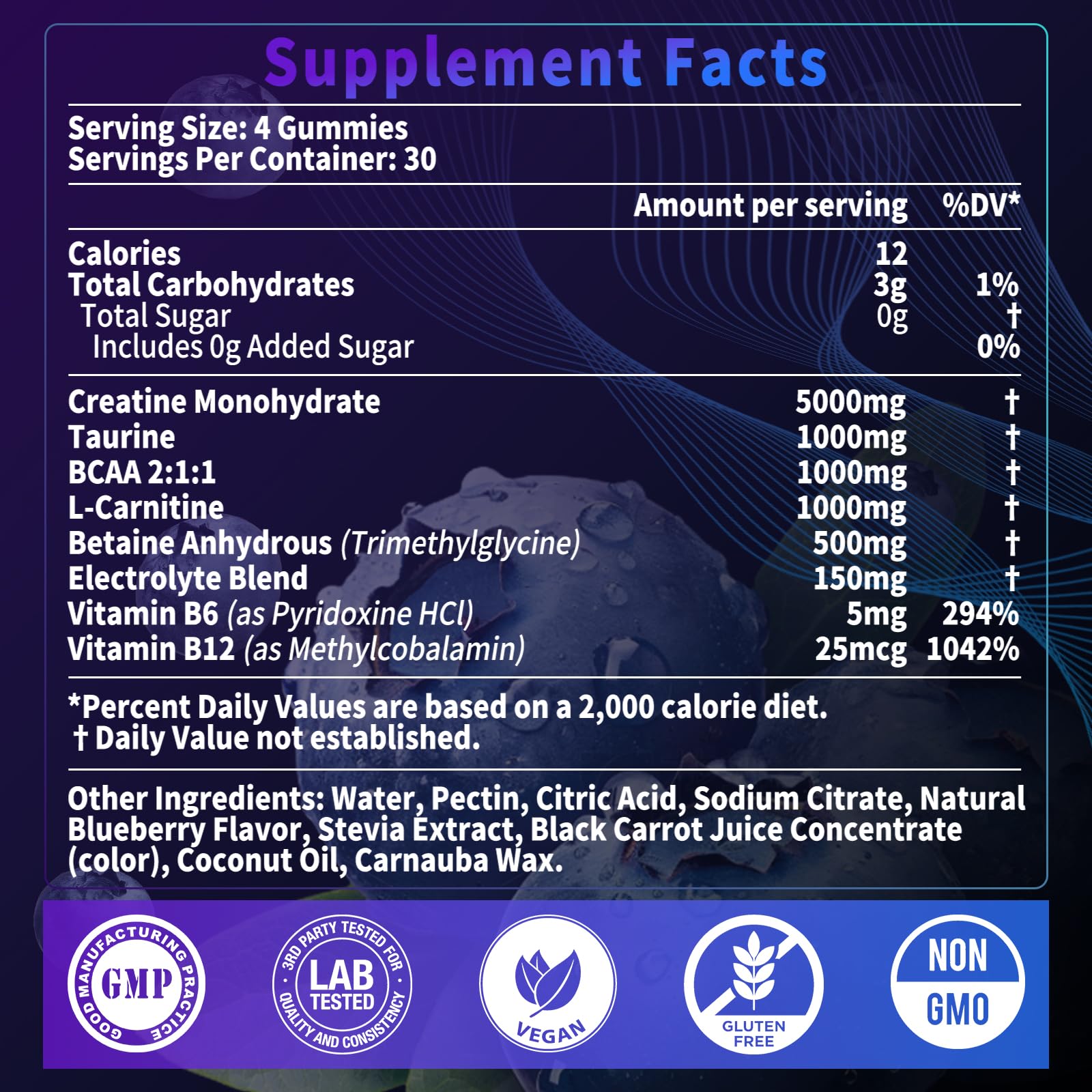 Creatine Monohydrate Gummies for Men & Women - Creatine Gummies Complex — Amazon image 3