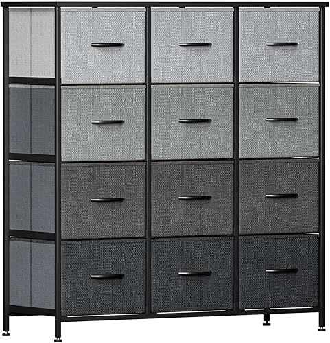 Miniatura 1 de LLappuil Cómoda alta para dormitorio, cómoda de 12 cajones, cómoda, torre, cajones de almacenamiento de tela para organizadores de ropa, cómodas