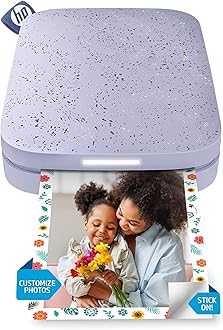 Sprocket Portable 2x3 inch Instant Photo Printer (Lilac) Print Pictures on Zink Sticky-Backed from your iOS & Android Device