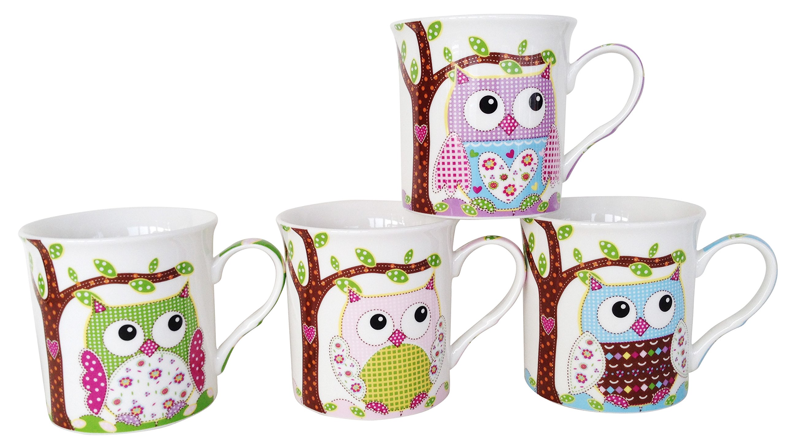 Lote De 12 Tazas De Búhos – Original Bolsa De Regalo, Detalles Para Bodas, Comuniones Y Cumpleaños Infantiles (Precio Unitario)