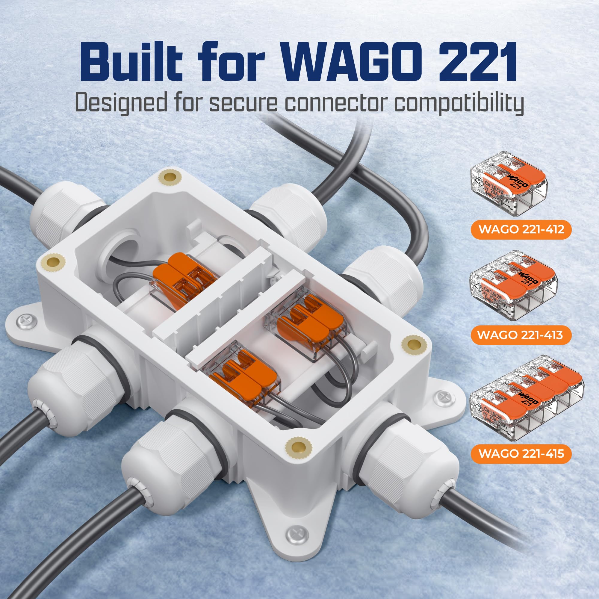 Sully Waterproof Junction Box - IP65 Protection -3 Sully Waterproof Junction Box - IP65 Protection -3