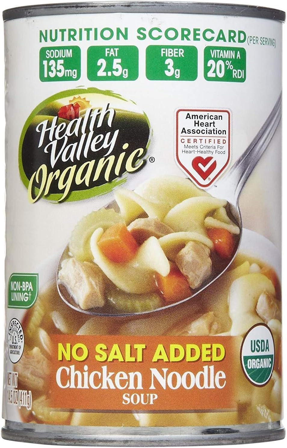 Organic Chicken Noodle Soup, No Salt, 14.5 oz
