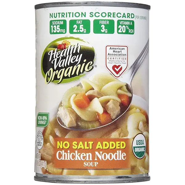 Health Valley Organic Chicken Noodle Soup, No Salt, 14.5 oz 1