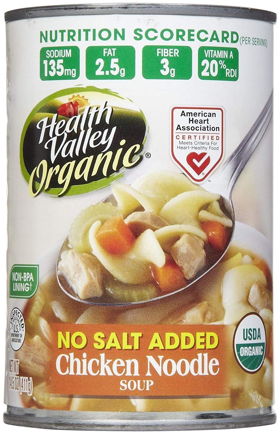 Organic Chicken Noodle Soup, No Salt, 14.5 oz