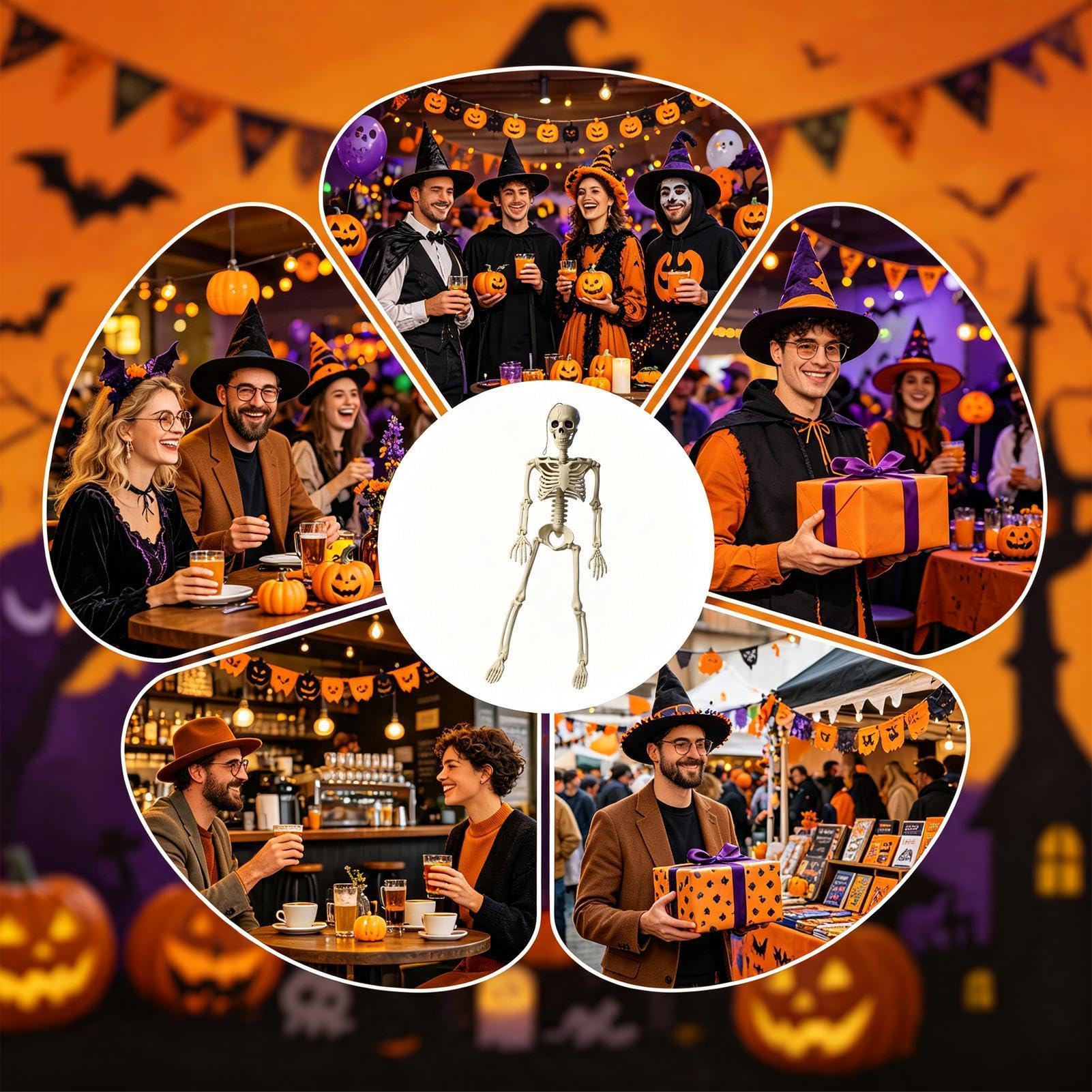 Esqueleto Decorativo De Halloween Gran escultura de esqueleto gótico