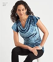 Vista 3 de NEW LOOK Patrón de costura 6577 - Tops de punto para señoritas, A (6-8-10-12-14-16-18)