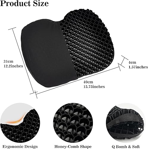 Miniatura 2 de Kayak Seat Cushion, Anti Slip Gel Seat Cushion for Long Sitting on Boat, Canoe, Sup, Chair