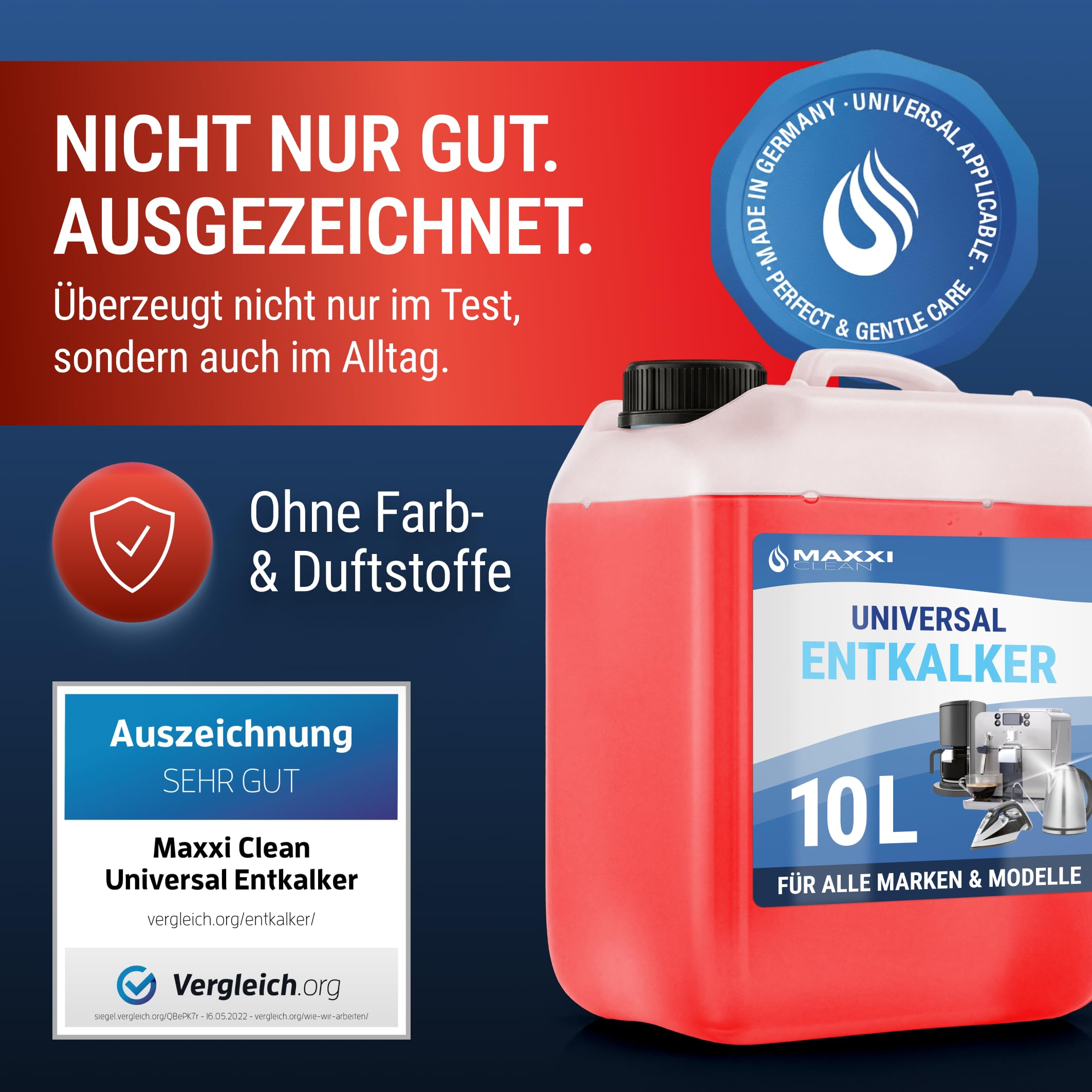 10 Liter Universal Entkalker für Ihren Kaffeevollautomaten im Kanister | Für alle bekannten Marken geeignet | Kalklöser für extra gründliche Reinigung