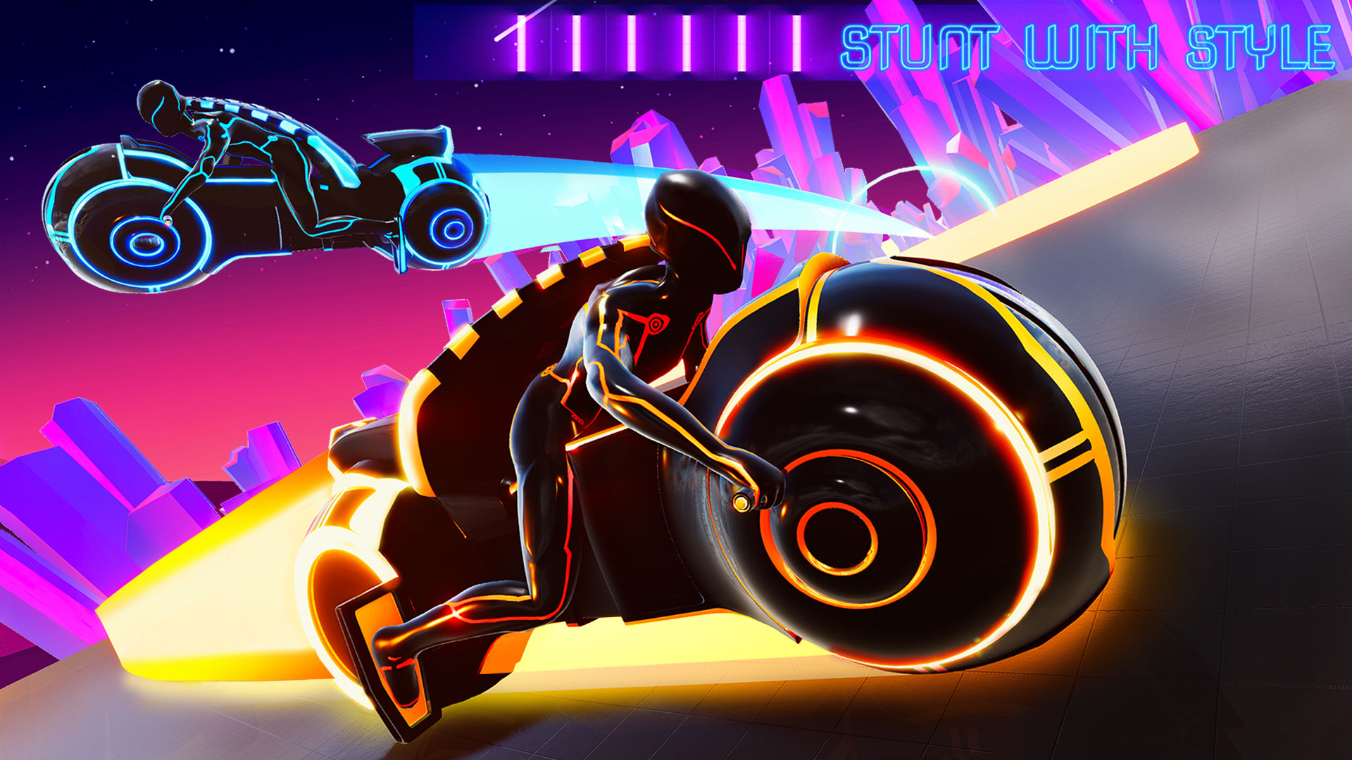 ネオン ライダー 3D ゲーム ネオンバイク ゲーム 無料ネオン 自転車 人種 ゲーム ライトバイク レーシング ゲーム 無料で