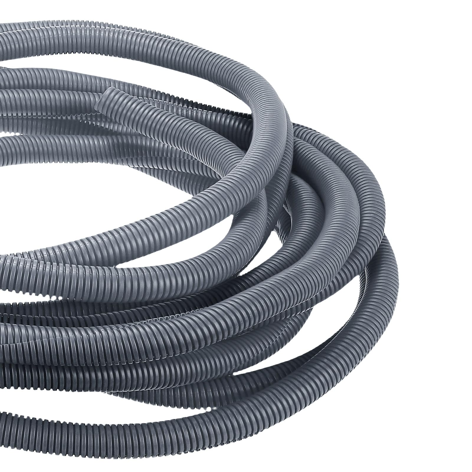 DMiotech 50ft Wire Loom Split Tubing 1 Inch(25.4mm) ID Gray