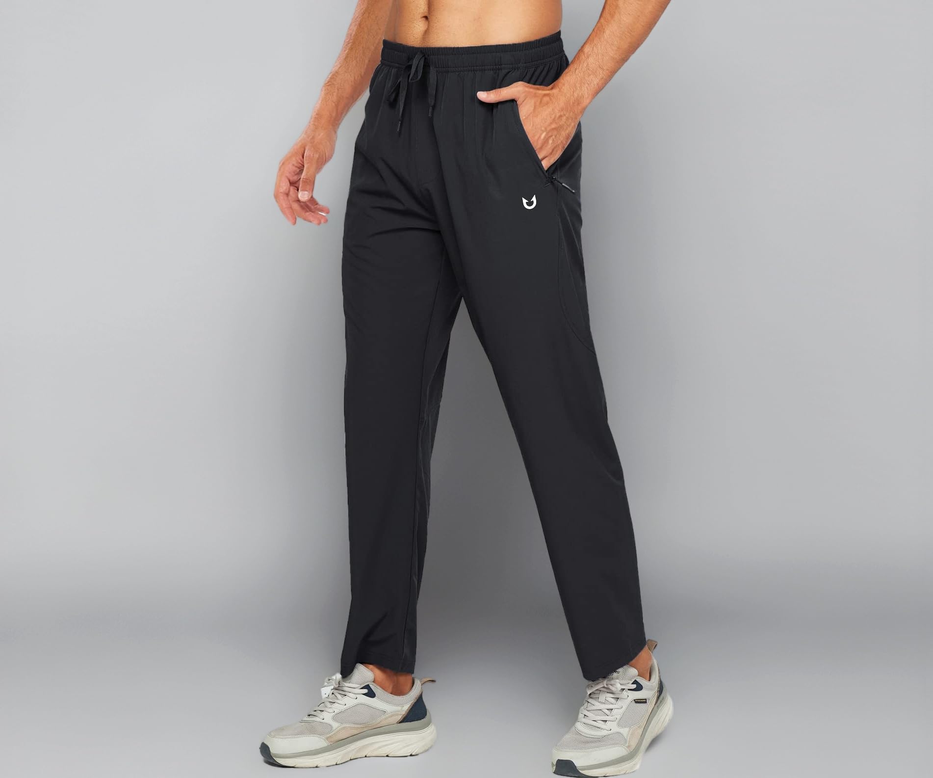 NORTHYARD Men's Athletic Running Joggers Lightweight Hiking Pants Workout Gym Jogging Pants Open Hem Sweatpants