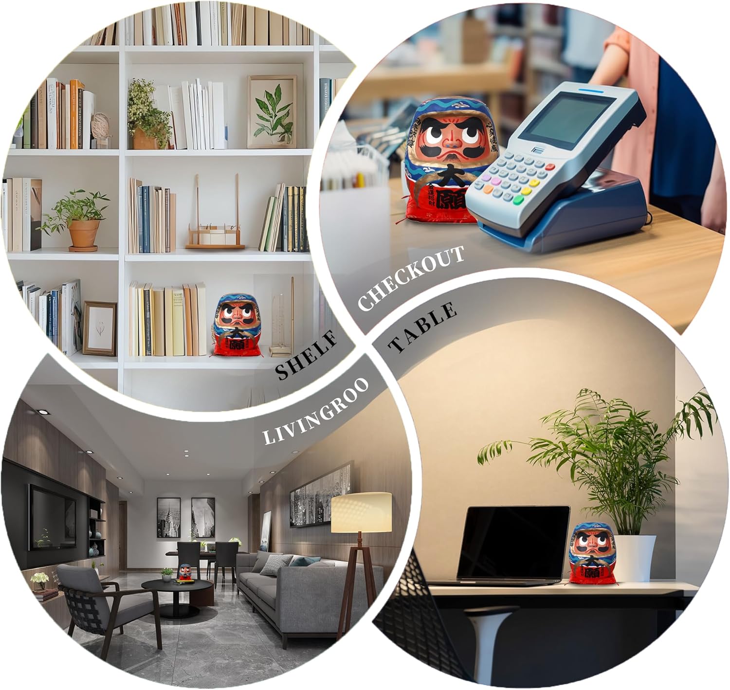 Daruma Doll - Good Luck & Well Wishes, Feng Shui Gifts, Feng Shui Decor, Japanese Dharma Doll, Japan Daruma, だるま