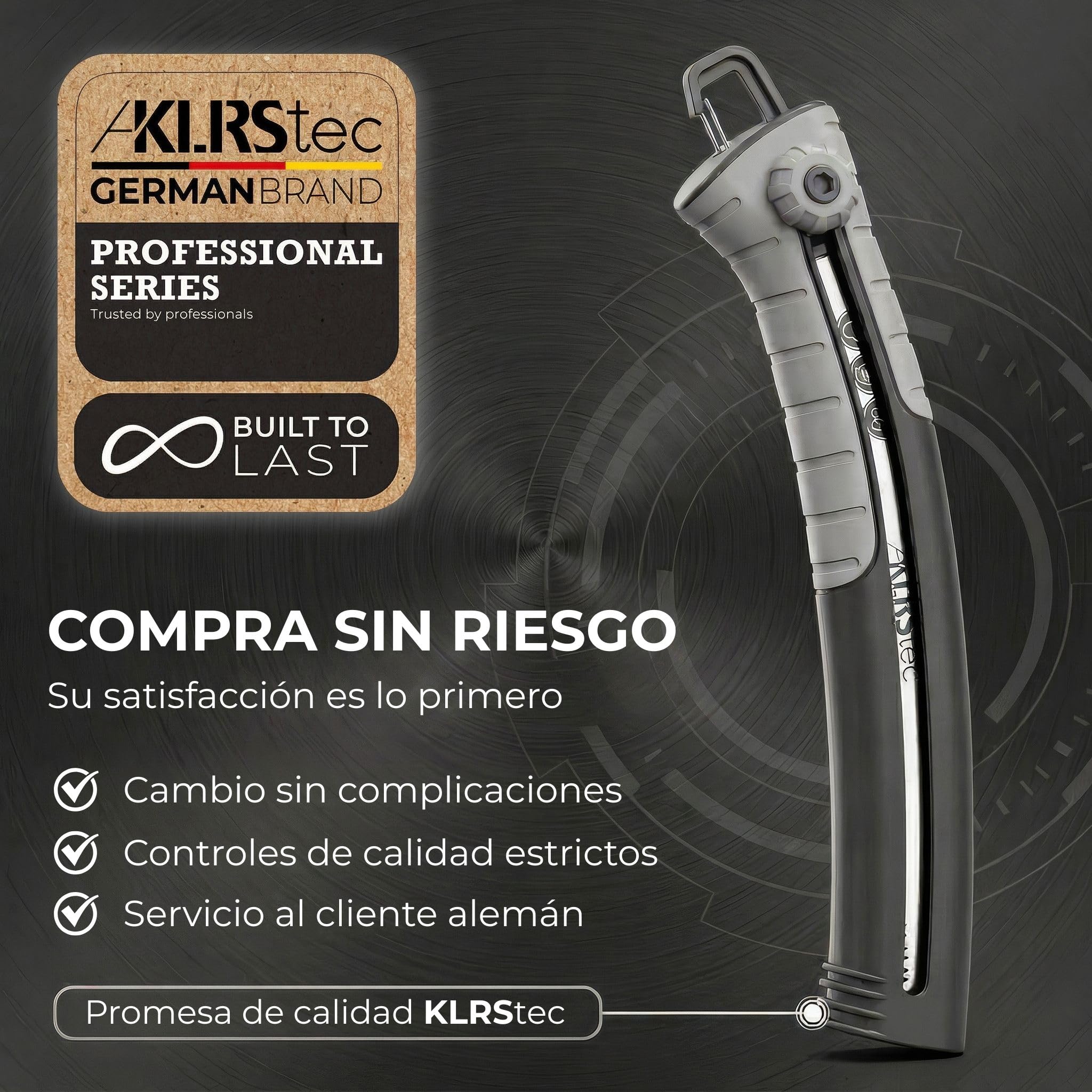 KLRStec SlidePro Sierra de Poda [Hoja de 25cm] Serrucho Plegable de Mano con Mecanismo Safety-Slide en Acero SK5 | Sierra de Jardín, Sierra para Madera & Sierra Outdoor incl. Funda