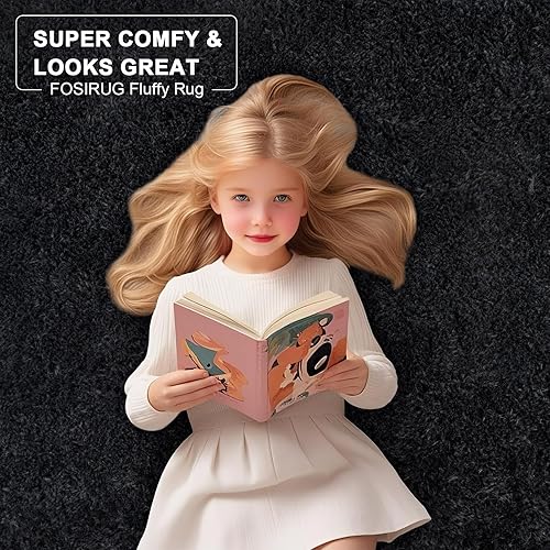 Miniatura 5 de Fosirug Alfombras para sala de estar, alfombra de área de 6 x 9 pies para dormitorio, ultra suave, alfombra lanuda para decoración del hogar,