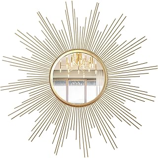 25 Mirror Wall Ideas To Brighten Up And Enlarge Any Room 53 Cityelf 24'' Large Gold Sunburst Wall Mirror Boho Home Decor Round Wall ...