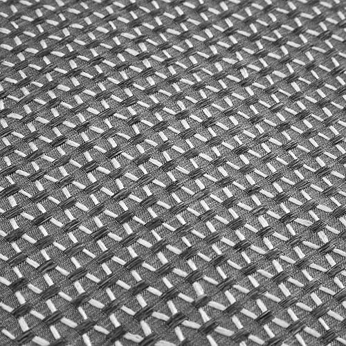 Miniatura 4 de Juego de 4 paneles de ventana con bolsillo para barra, color gris oscuro, 2 paneles de jacquard y 2 paneles transparentes, elegantes cortinas en