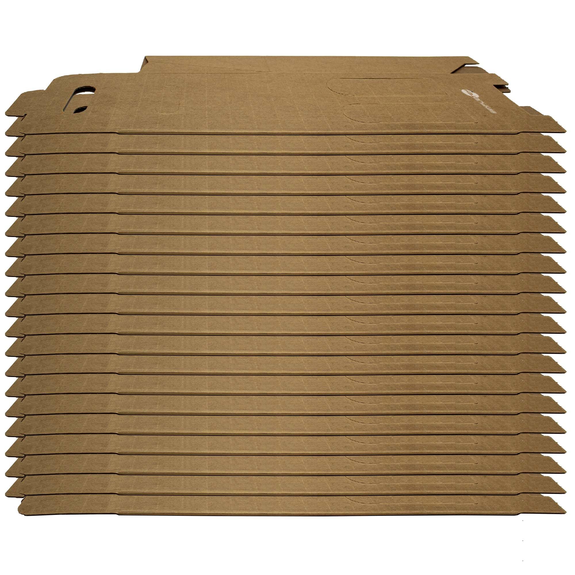 SIMPLETEK - 20X Boîte En Carton Boîte Cadeau Vente Havane Pour 2 Bouteilles Vin Huile Avec Fenêtre pour Noël Occasions (20 pièces)