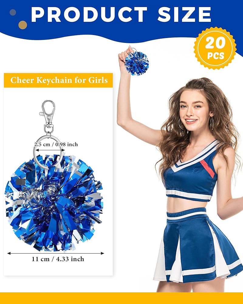 Amazon.co.jp: Remuuly チアポンポン キーチェーン チアリーダー