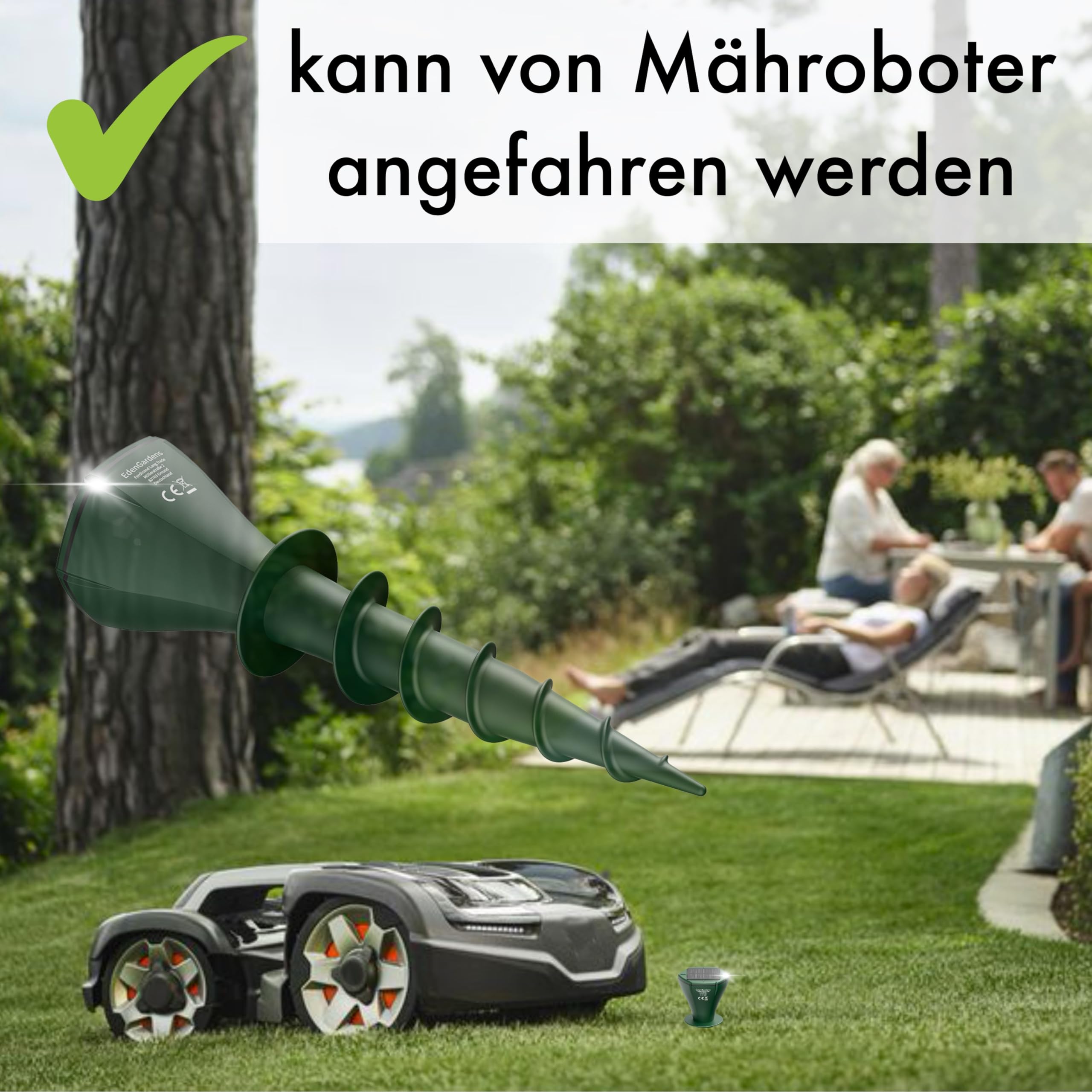 EdenGardens 2er Pack SOLAR MOLE Repeller Maulwurf Vertreiber bestes Mittel gegen Wühlmäuse & Maulwurf - Maulwurfschreck Maulwurf vertreiben