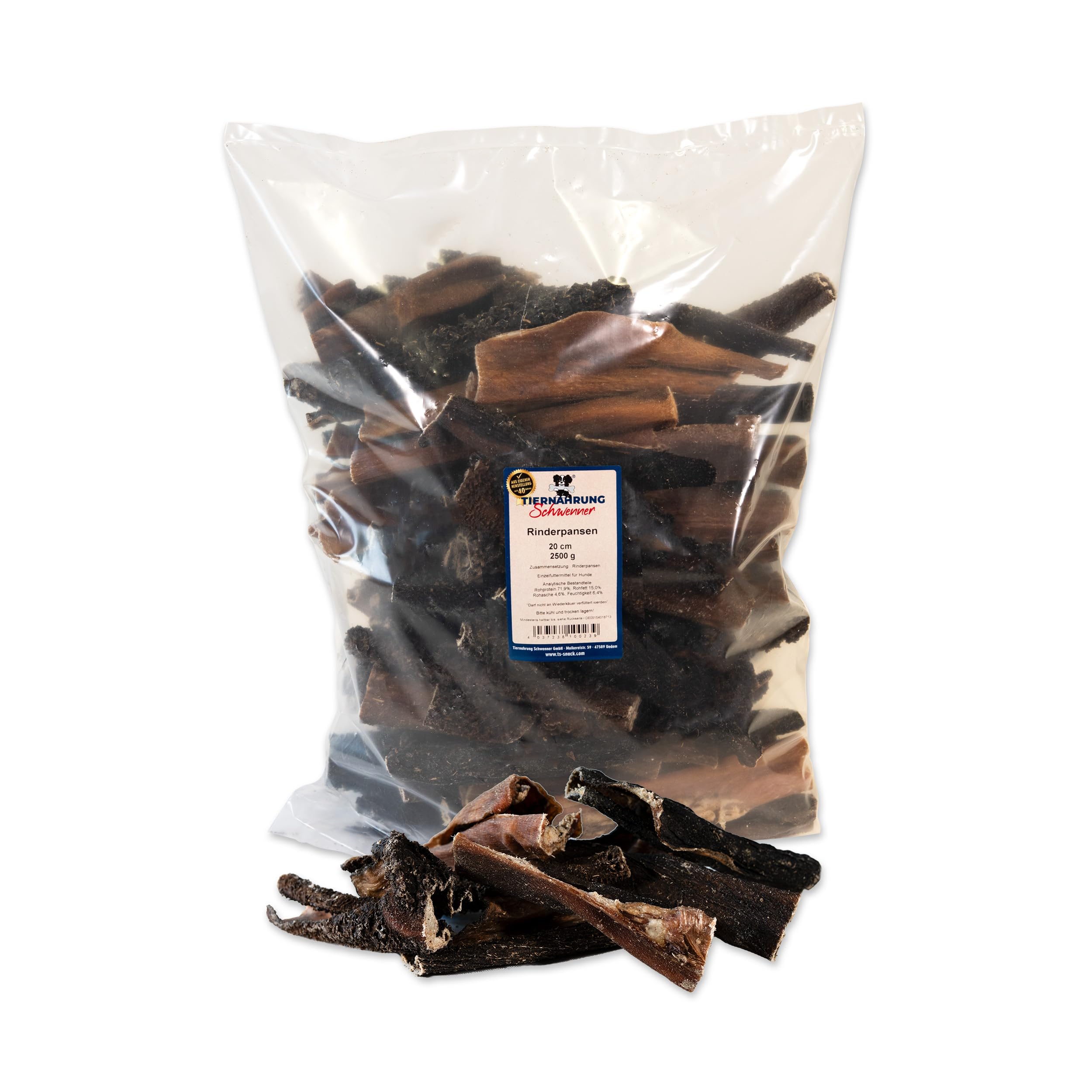 Rumano para perros seco – aperitivos para perros – Varillas saludables para masticar para perros 2500 g 20 cm