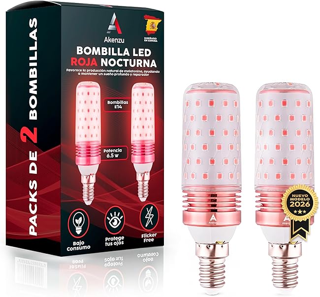 Bombilla Led Roja Nocturna Para Melatonina