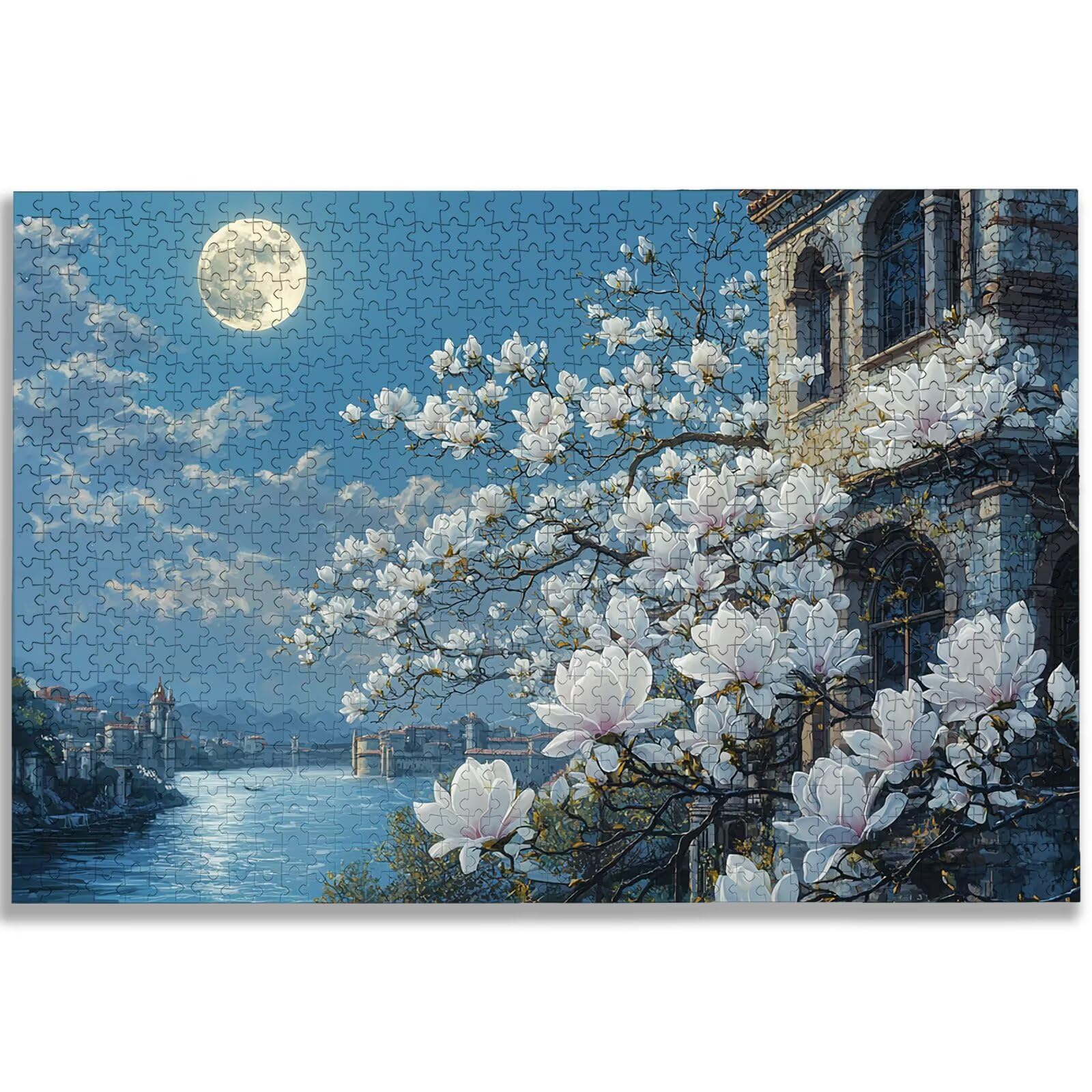 Puzzle 4000 sztuk dla dorosłych, puzzle kwiatowe 4000 sztuk sztuki dla dorosłych i młodzieży, rozmiar: 140 x 87 cm, Wymagające puzzle z drewnianym zamkiem, puzzle na prezent dla kobiet i mężczyzn