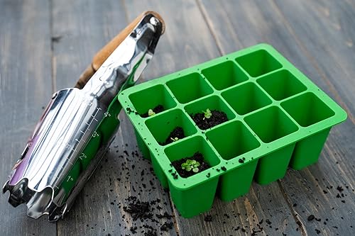 Miniatura 4 de Cotswold Homeware Bandeja de silicona para principiantes de semillas  Bandeja de inicio de semillas reutilizable de 2 x 12 celdas  para semillas de