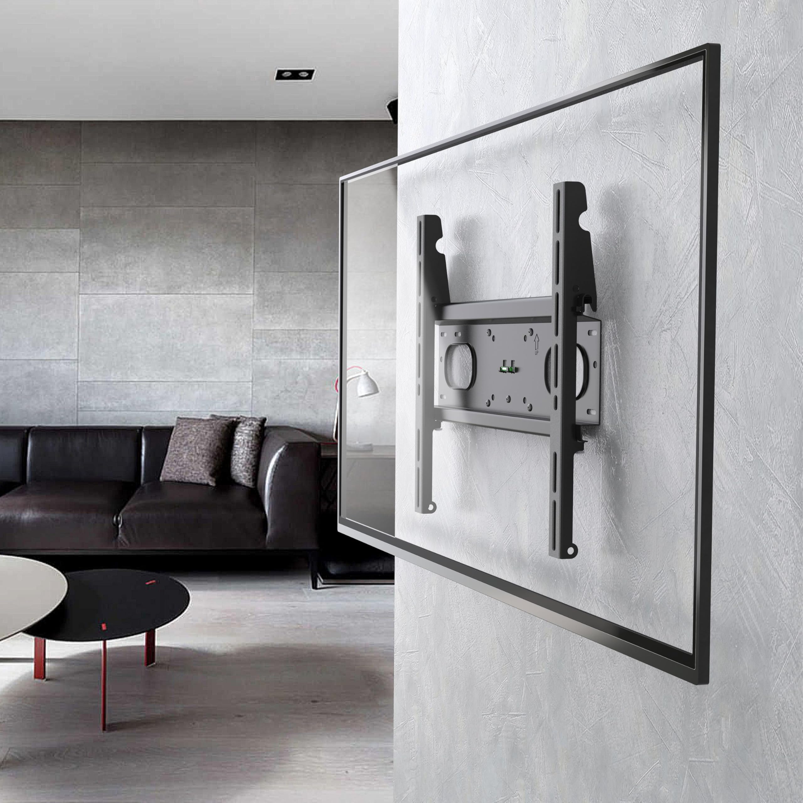 Meliconi Slimstyle Plus Extra 400F, Supporto TV Parete 32" a 88" VESA 200-300-400, Portata Max 60 Kg, Adatto Anche a Pareti in Cartongesso, con Sistema Fast Block, Made in Italy