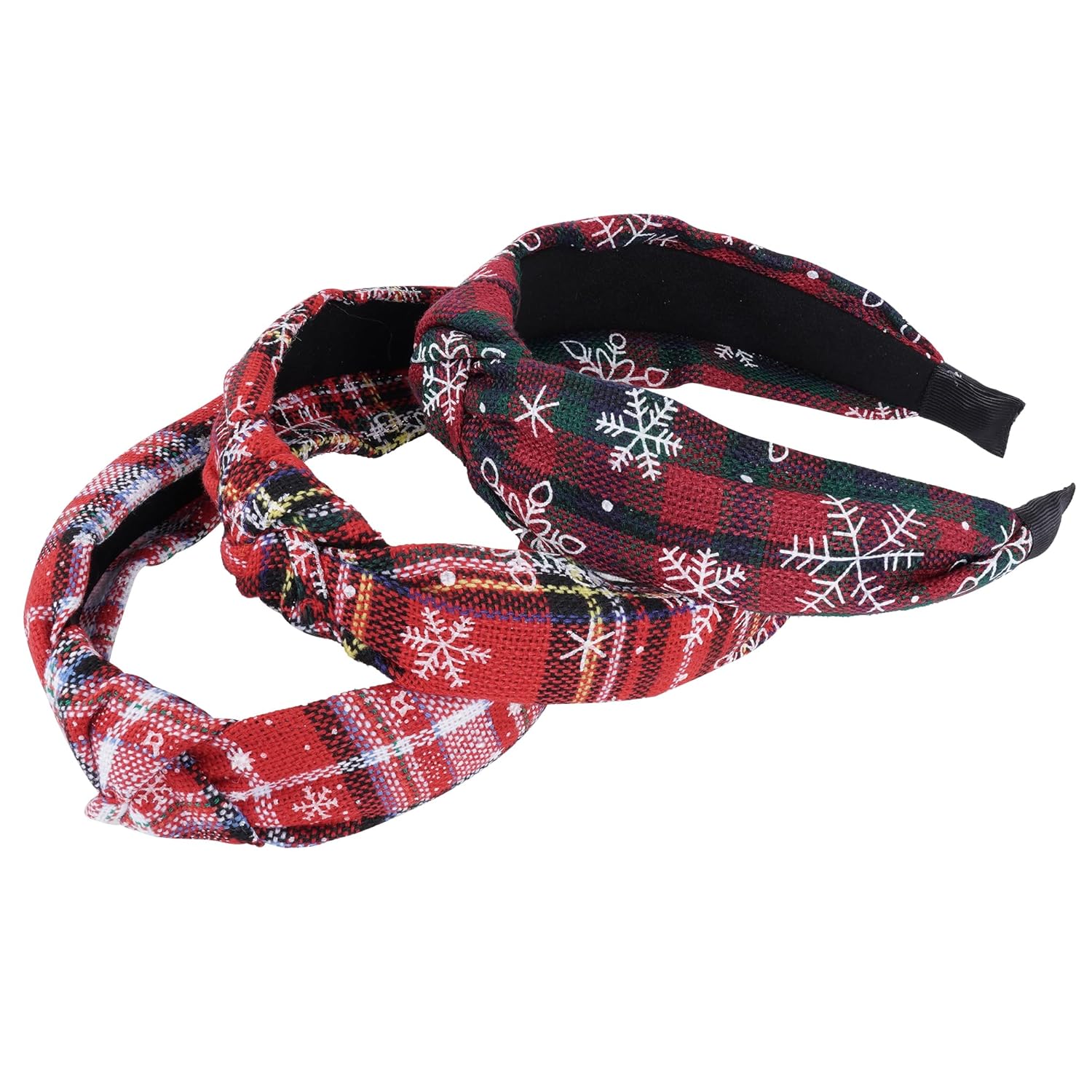 SUMERSHA 3pcs Christmas Knotted Headbands Women Girls Wide