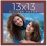 Vista 136 de Marco de fotos de madera maciza marrón de 24 x 24 pulgadas de ancho Profundidad del marco interior de 0.5 pulgadas Marco de fotos tradicional